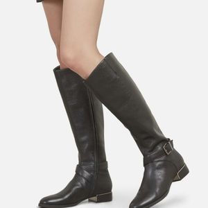 Kenneth Cole branden buckle leather riding boots NWOB